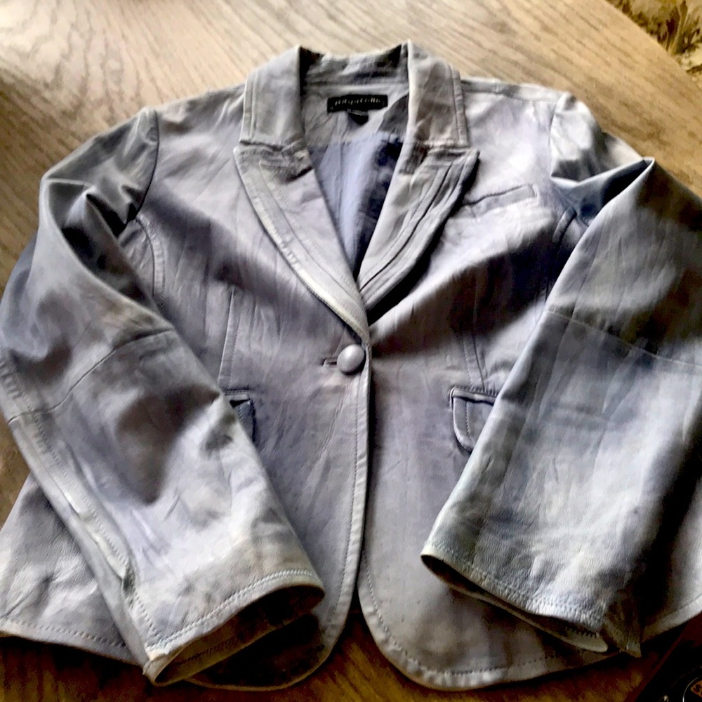 Leather blazer